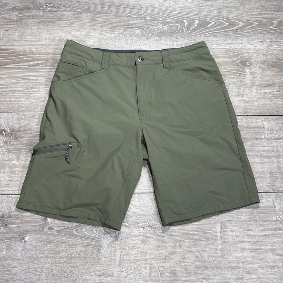 Patagonia Shorts Mens 34 Green Outdoor Hiking Stretch Zip Pocket STY57826 Nylon - Picture 1 of 10